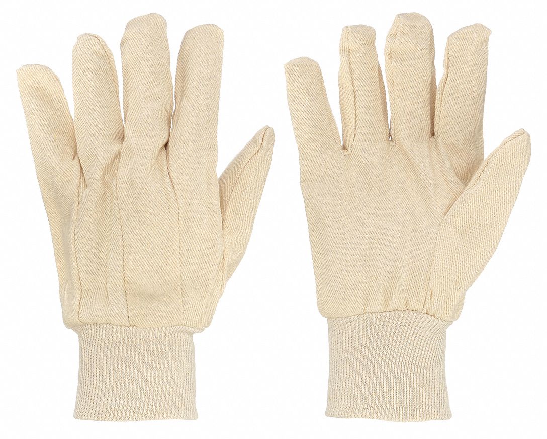 MCR SAFETY 8100C Gloves Cotton Knit Wrist L PK12