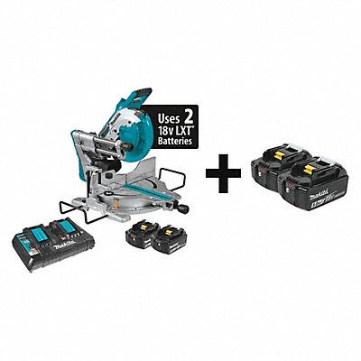 MAKITA XSL06PTBL1850B2 Cordless Miter Saw Kit 4400 RPM 36.0VDC