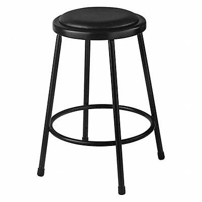 NATIONAL PUBLIC SEATING 642410 Stool Steel Vinyl Black 24