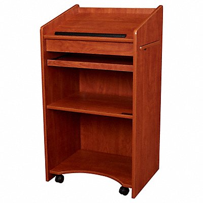OKLAHOMA SOUND 600CH Floor Lectern w/Two Shelves Cherry