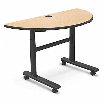 BALT 903157909BK Mobile Table Half Rnd Fusion Maple 48 W