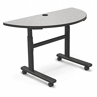 BALT 903154622BK Mobile Table Half Round Grey Nebula 48 W