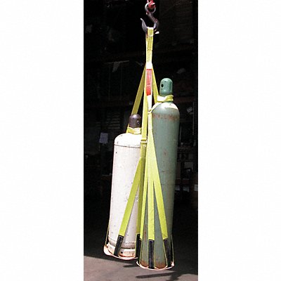 LIFT-ALL GBS2N GasBottleSlng Yellow Vertical PolyesterWebbing