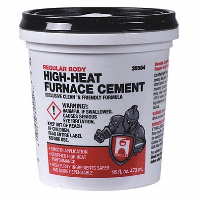 HERCULES 35504 Furnace Cement High Temperature 1 pt.