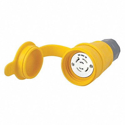 HUBBELL HBL29W77 WT LckCon Strt 30 A Yllw Elastomer L17-30R
