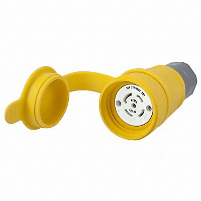 HUBBELL HBL29W82 WT LckCon Strt 30 A Yllw Elastomer L22-30R