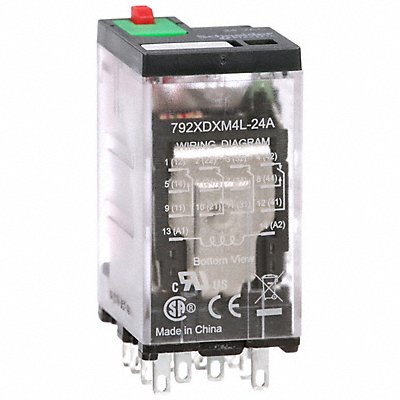 SCHNEIDER 792XDXM4L24A J2425 General Purpose Relay 24VAC 4PDT 14Pins