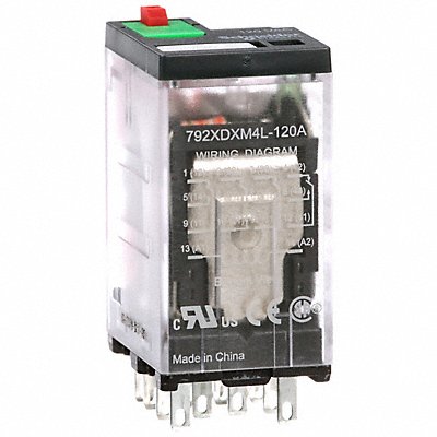 SCHNEIDER 792XDXM4L120A J2425 General Purpose Relay 120VAC 4PDT 14Pin