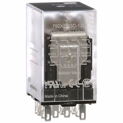 SCHNEIDER 792XDX3C12D J2422 General Purpose Relay 12VDC 4PDT 14Pins