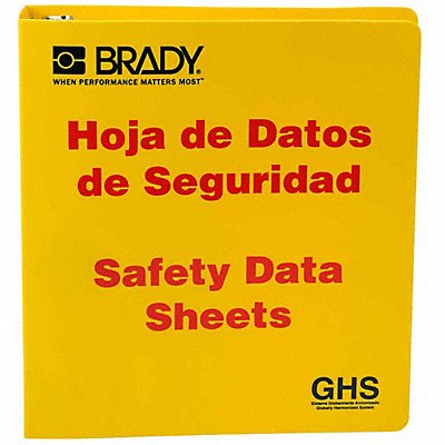 BRADY 121185 Binder Right to Know Safety Data Sheet