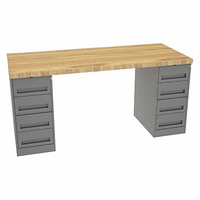 TENNSCO MWB13072M Workbench Butcher Block 72 W 30 D