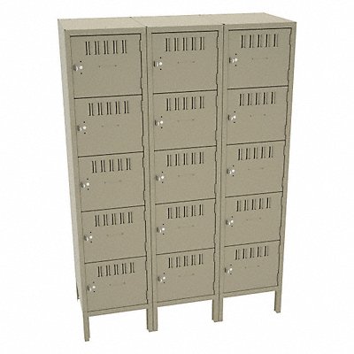 TENNSCO BS51518123SD Bx Locker 5x3Locker Sand 66 x45 x18 Assm