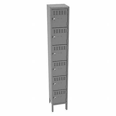 TENNSCO BS61212121MG Bx Locker 6x1Locker Grey 78 x12 x12 Assm