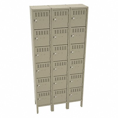 TENNSCO BS61212123SD Bx Locker 6x3Locker Sand 78 x36 x12 Assm