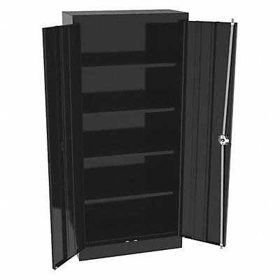 TENNSCO 6615BK K3834 Storage Cabinet 66 x30 x15 Black 4Shlv