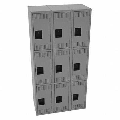 TENNSCO TTS121824CMG K4159 Locker 3x3Locker Md Grey 72 x36 x18 Assm