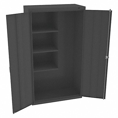 TENNSCO JAN6618DHBK K4848 Storage Cabinet 64 x36 x18 Black 3Shlv