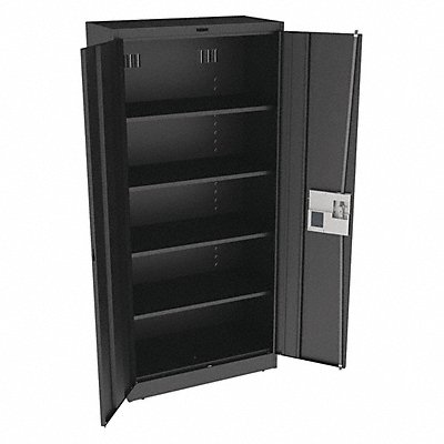 TENNSCO 7818ELBK K3839 Storage Cabinet 78 x36 x18 Black 4Shlv