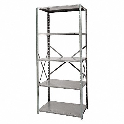 HALLOWELL F451024HG Metal Shelving Cap 500 lb 24inx84inx36in