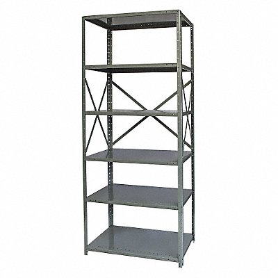 HALLOWELL F571124HG Metal Shelving Cap 500 lb 24inx84inx48in