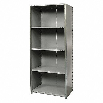 HALLOWELL F452024HG Metal Shelving Cap 500 lb 24inx84inx36in