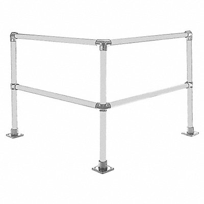 HOLLAENDER 50150 Handrail Corner Connector 8 Ft Aluminum