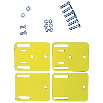 PS INDUSTRIES LSGFB2205PCY Mount Bracket Pwdr Ct Flatbar 4 in W