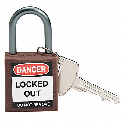 BRADY 143160 H1700 Lockout Padlock KD Brown 1-2/5 H