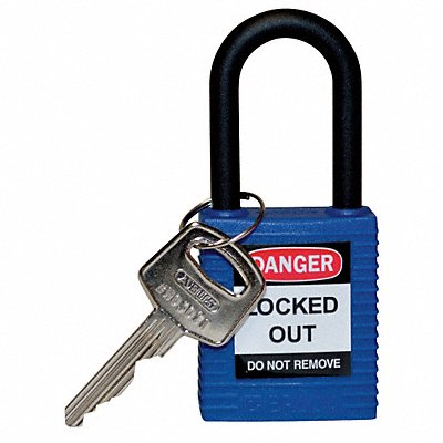 BRADY 123325 H1704 Lockout Padlock KD Blue 1-3/4 H