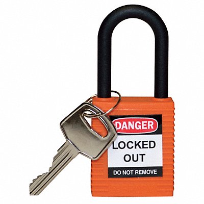 BRADY 123328 H1704 Lockout Padlock KD Orange 1-3/4 H
