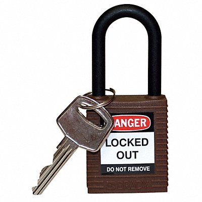 BRADY 123330 H1704 Lockout Padlock KD Brown 1-3/4 H