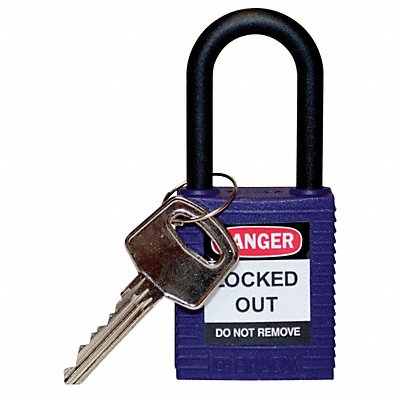 BRADY 123331 H1704 Lockout Padlock KD Purple 1-3/4 H