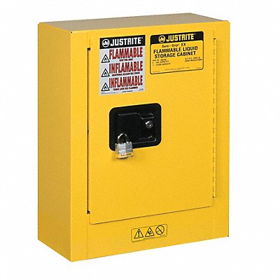 JUSTRITE 890200 Mobile Mini Safety Cabinet 22x17x8