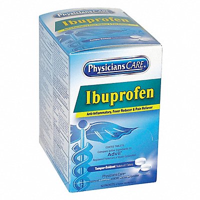 PHYSICIANSCARE 90015G Ibuprofen Pain/Fever Reducer 200mg PK50