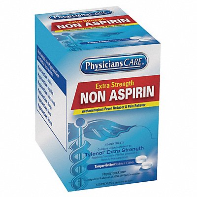 PHYSICIANSCARE 40800G Acetaminophen Pain/Fever 500mg PK125