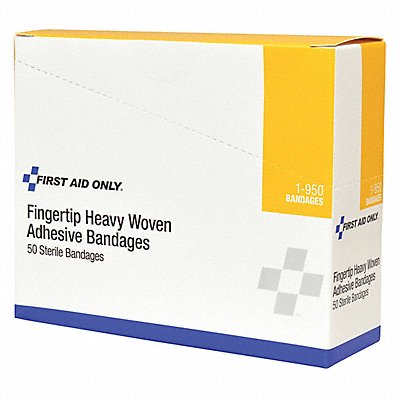 FIRST AID ONLY 1950 Fingertip Bandages 2 x1 3/8 Fabric PK50