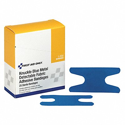 FIRST AID ONLY 1690 Knuckle Bandages Metal Detect PK25