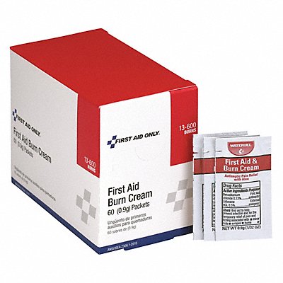 FIRST AID ONLY 13600 Topical Burn Cream 0.03 oz PK60