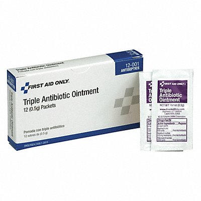 FIRST AID ONLY 12001 Topical Antibiotic 0.5g Packet PK12