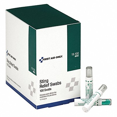 FIRST AID ONLY 19100 Bite/Sting Relief 0.18oz Swab PK100