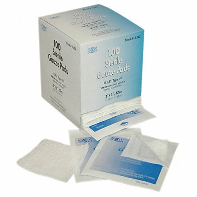 FIRST AID ONLY 3202 Gauze Pad White 3 L 3 W PK100