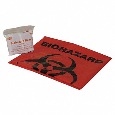 FIRST AID ONLY 21022B1 Biohazard Bags 20 gal Red