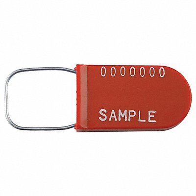TYDENBROOKS 1069498 Padlock Seals Red Unfinished PK100
