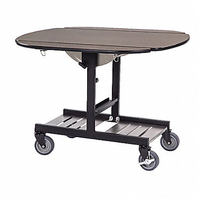 GENEVA 74405 Tri-Fold Room Service Table Oval 36 In
