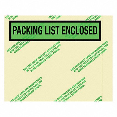 GRAINGER 39UK94 Packing List Envelope General Purposeose PK1000