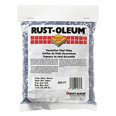 RUST-OLEUM 205177 Floor Chip Black/Blue/White 1 lb Bag