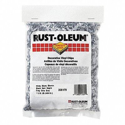 RUST-OLEUM 205179 Floor Chip Black/Grey/White 1 lb Bag