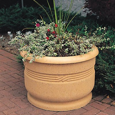 WAUSAU TILE TF4027W22 Planter Round 26in.Lx26in.Wx24in.H