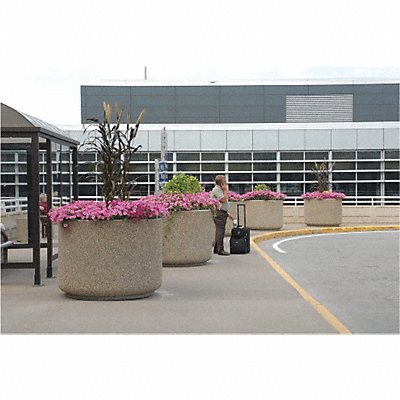 WAUSAU TILE TF4142W22 Planter Round 54in.Lx54in.Wx40in.H