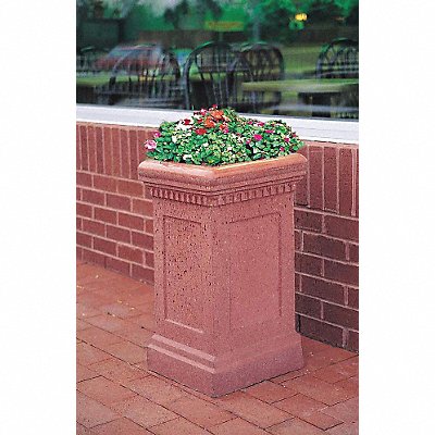 WAUSAU TILE TF4184W22 Planter Square 14in.Lx14in.Wx24in.H